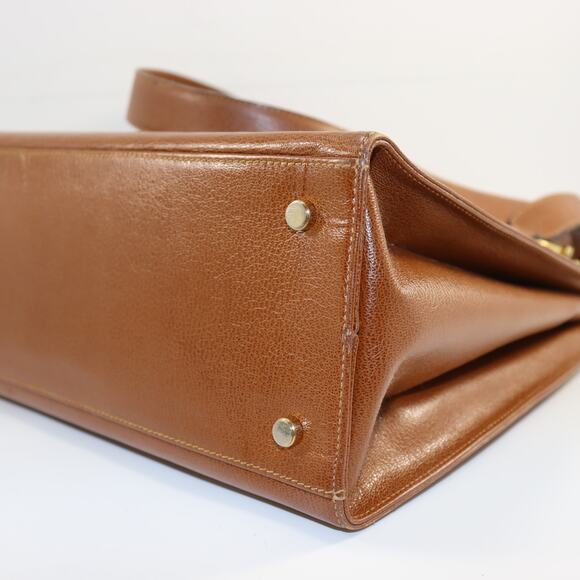 Salvatore Ferragamo Vintage Brown Leather Shoulder Bag Made in Italy - Picture 6 of 10